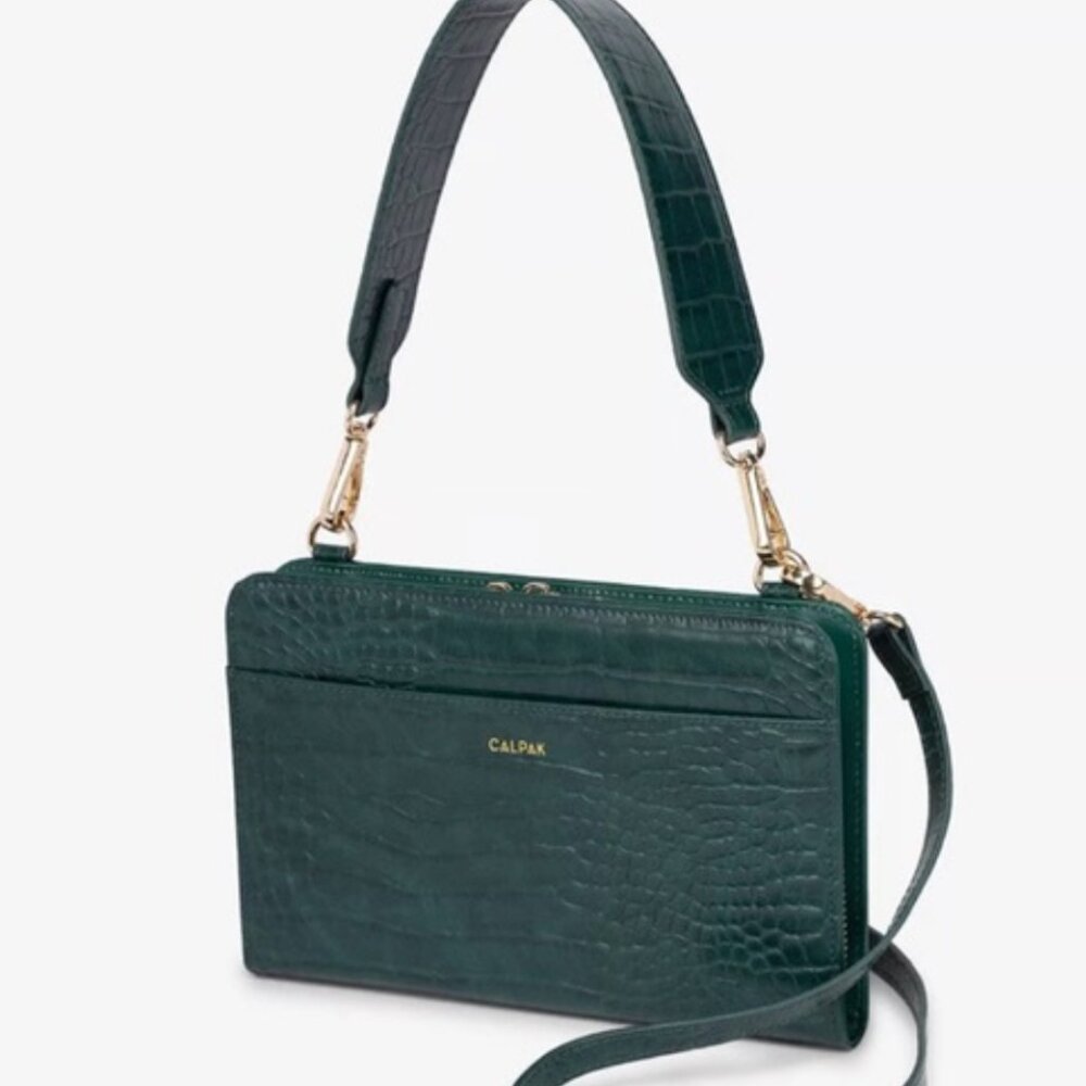 CALPAK Croc Wallet/Purse Emerald NWT